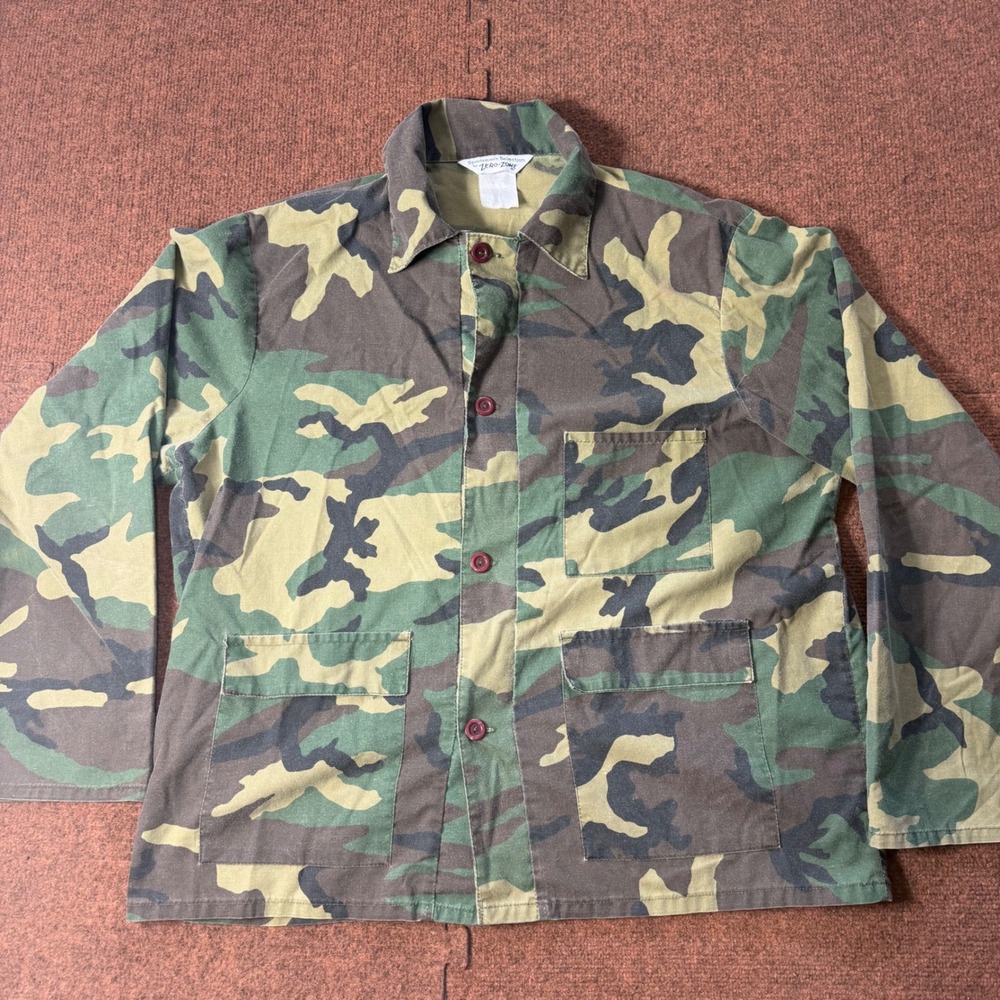 Zero-Zone Sportsman Selection Camo Field Jacket Mens XL Woodland Camouflage Coat